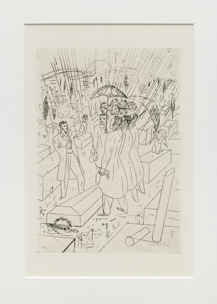 Cândido Portinari, O enterro, do álbum Memórias Póstumas de Brás Cubas, 1943-44. Coleção MAM São Paulo, aquisição MAM São Paulo, 1996. Foto Ding Musa. © Portinari, Candido_ AUTVIS, Brasil, 2025