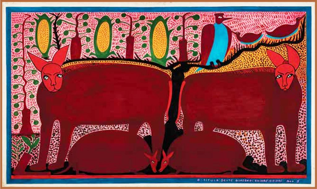 Os Animais, 2005 acrílica s/ tela 79,5 x 133,4 cm