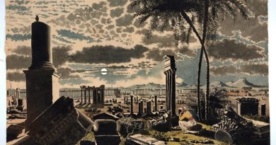 Volney meditando nas Ruínas de Palmira, 1830. Autor: Hercule Florence. Coleção: Cyrillo Hercules Florence.