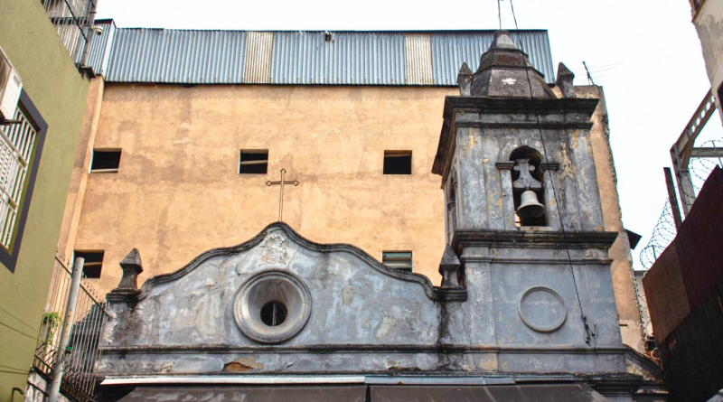 Fachada da Capela dos Aflitos antes da reforma que começou em 2025. Foto: Divulgação