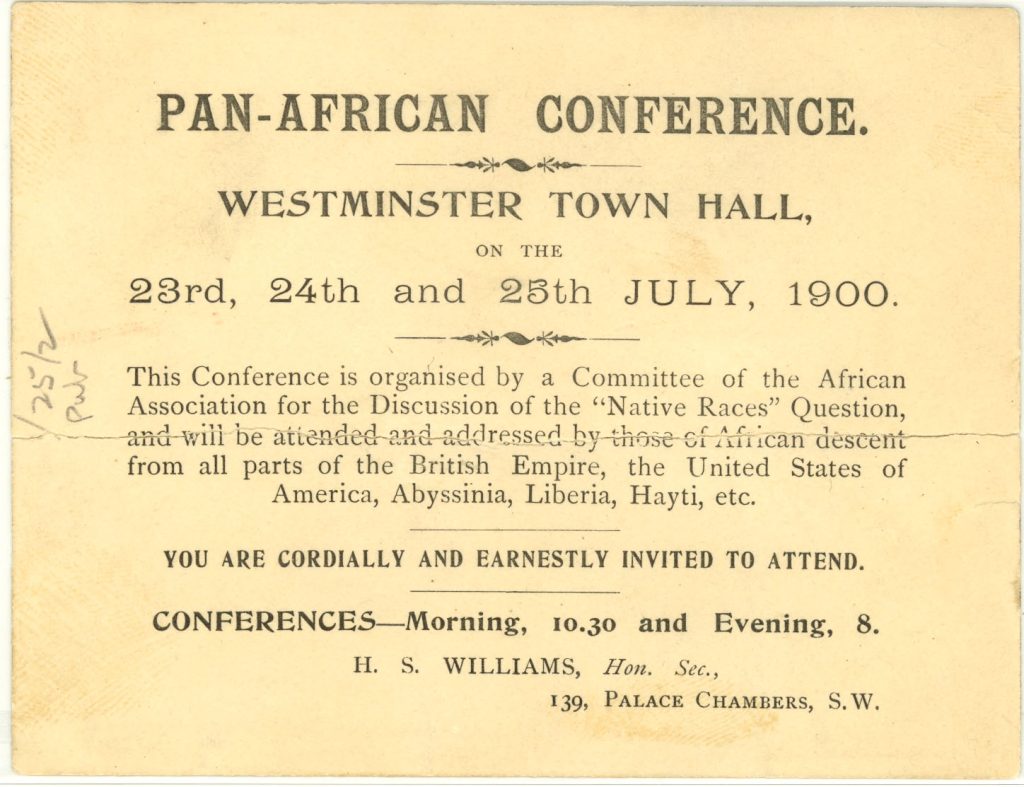 Cartaz da Conferência Pan-Africana (1900)