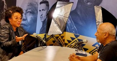 Angélica Tobias, diretora geral da 1a Bienal do Samba SP e Moisés da Rocha - divulgação