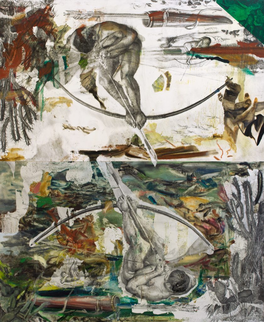 Marqué par une image d’enfance [Marcado por uma imagem de infância] (2021), Série “Demérito ao Debret”, Bruno Weilemann Belo. Cortesia Aura Galeria