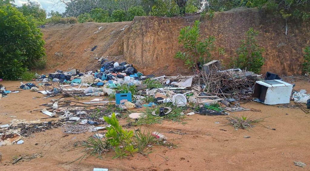 Ponto de despejo de lixo irregular - Lorena Neres Rosa - Suzano - Aracruz (ES)