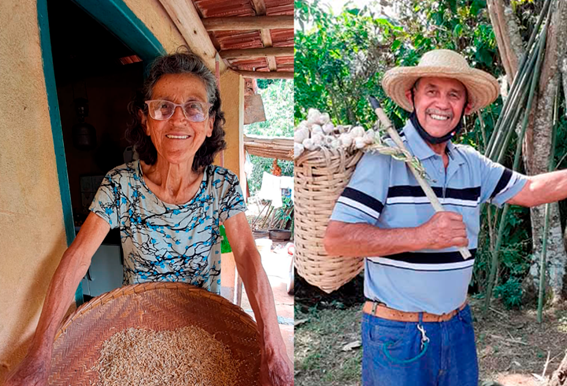 Dona Angelina e Sr. Juventil, dois mestres da cultura caipira da zona rural de Nazaré Paulista
