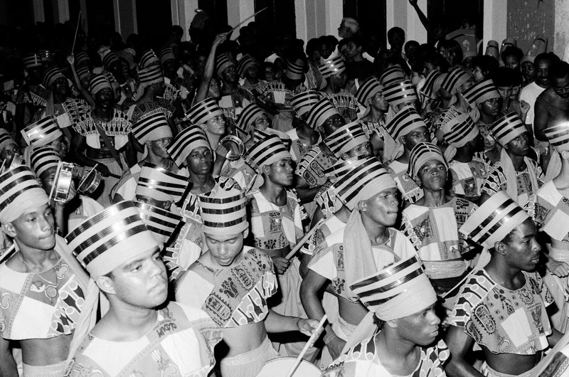 Lázaro Roberto, Bloco Olodum, Salvador, BA, 1987, Zumví Arquivo Afro Fotográfico.