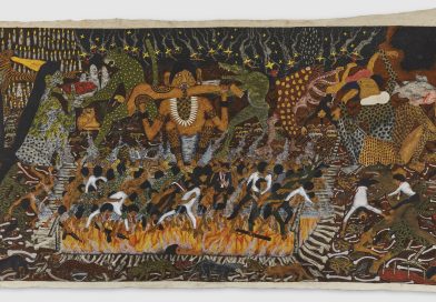 Santiago Yahuarcani, Lugar caliente, 2023. Cortesia do artista e [Courtesy of the artist and] Crisis Galería, Lima e [and] Madri