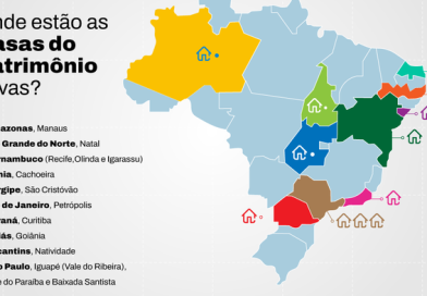 Casas do Patrimônio brasileiro mapeadas pelo IPHAN