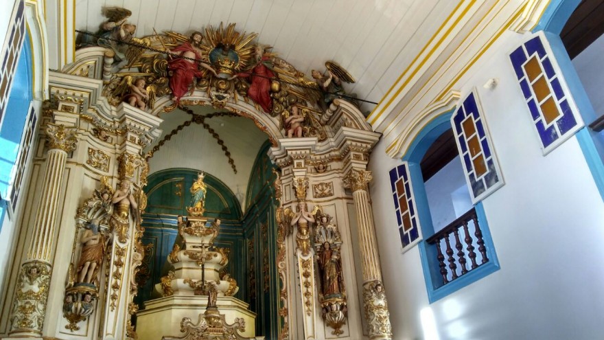 Detalhes do restauro interno da Igreja Matriz em Congonhas (MG) - foto Déborah Goulthier - IPHAN