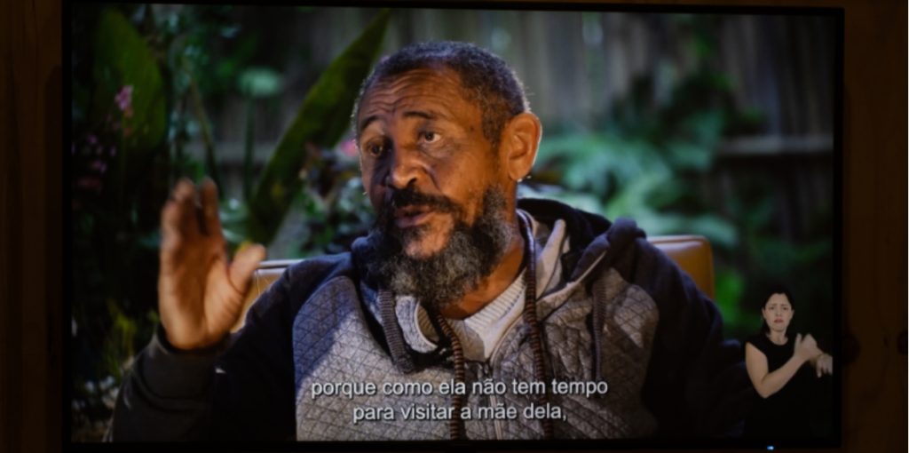 Detalhe da obra “Acervo Nêgo Bispo: Vivas A Ancestralidade”, 2024