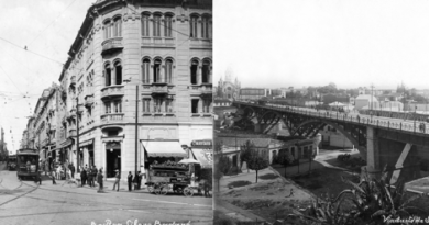 Fotografias de Guilherme Gaensly registram a Rua Líbero Badaró e o Viaduto Sta. Ifigênia na década de 1920 - Acervo IMS Paulista