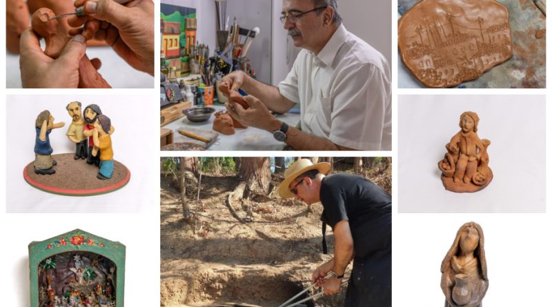 As imagens mostram etapas da modelagem e do desenho sobre placa de barro / Fotos: Ricardo Matsukawa e equipe, além de acervo pessoal