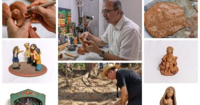 As imagens mostram etapas da modelagem e do desenho sobre placa de barro / Fotos: Ricardo Matsukawa e equipe, além de acervo pessoal