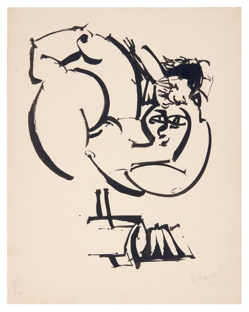 Sem título, 1954. Nanquim sobre papel. Coleção Beatrix Overmeer