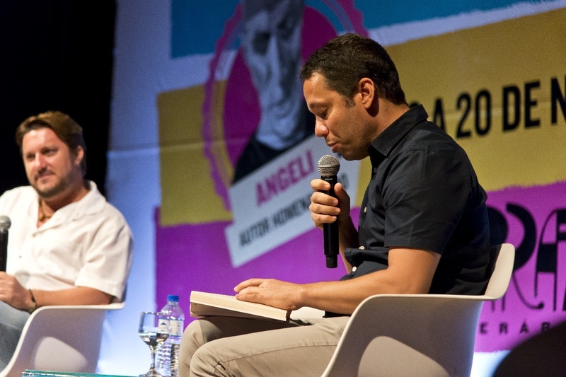 Itamar Vieira Junior durante a Tarrafa Literária em Santos, em 2022 - foto Divulgação