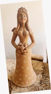 NoivaMarliete de Caruaru, PEO cabelo e as rosas esculpidas com espinho de cactos32 cm de alturaObra de 2005