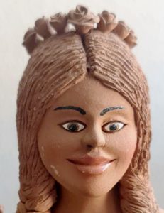 NoivaMarliete de Caruaru, PEO cabelo e as rosas esculpidas com espinho de cactos32 cm de alturaObra de 2005