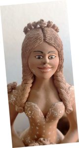 NoivaMarliete de Caruaru, PEO cabelo e as rosas esculpidas com espinho de cactos32 cm de alturaObra de 2005